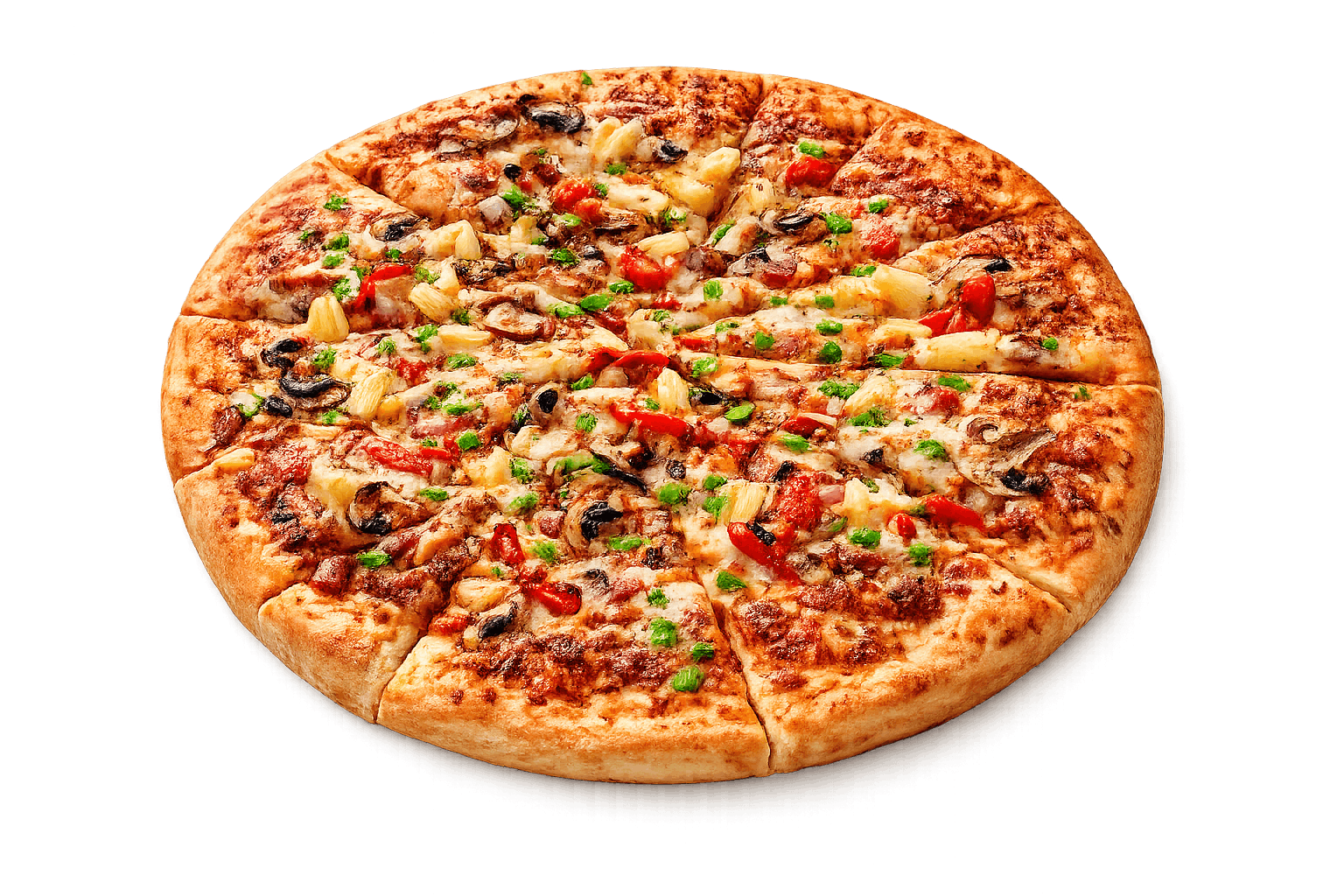 Thick-crust pizza fresh from the oven at Ringers Original Pizza Betts Ave in Saskatoon